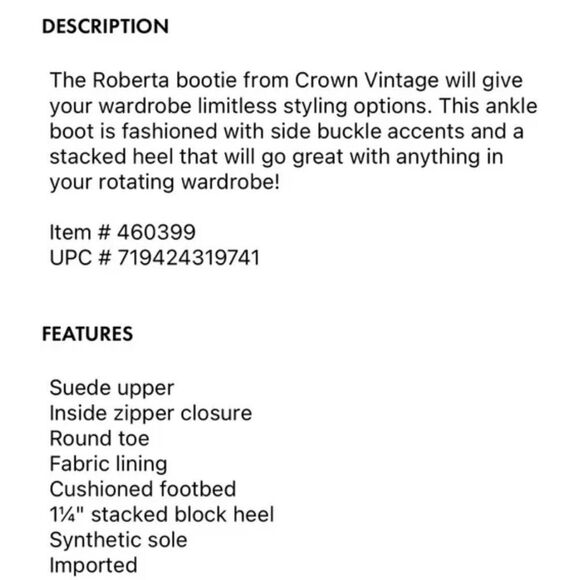 Crown Vintage 9M Roberta Tan Camel Brown Suede Leather Moto Ankle Booties - Picture 3 of 10